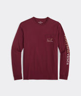 Long Sleeve Burgee Vintage Whale Pocket Tee